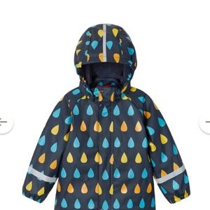 Kids' Waterproof Raincoat with Reflective Details